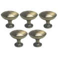 thumbnail image 1 of Design House 5-Pack 1.25" Mushroom Cabinet Knobs, Antique Brass, 1 of 9