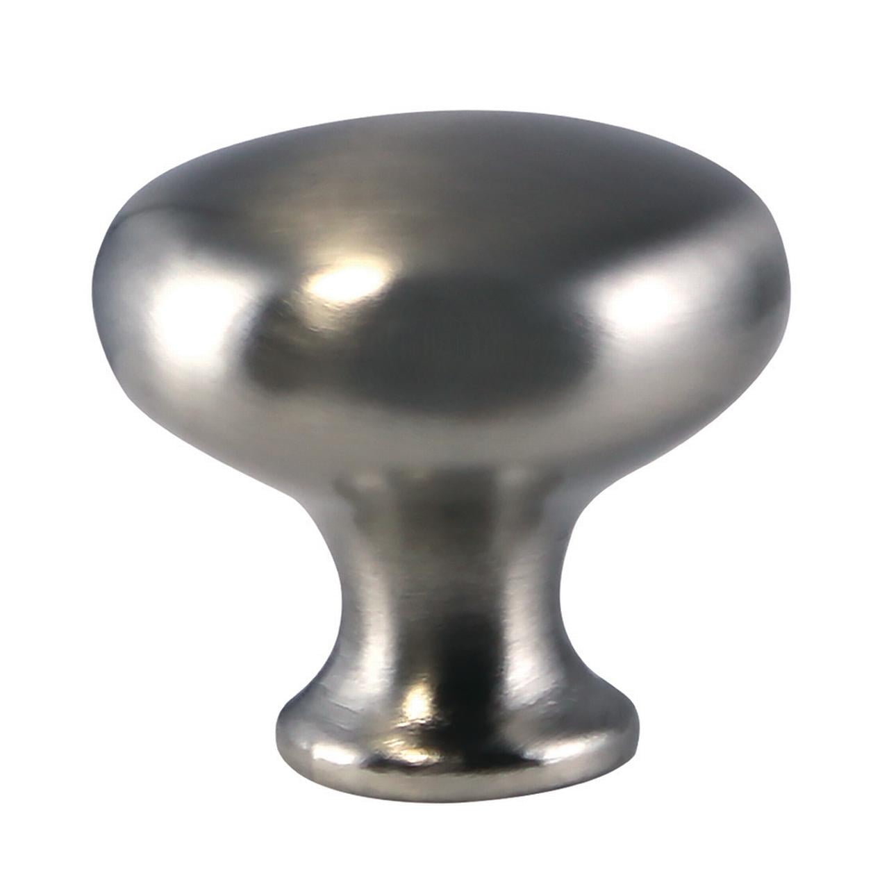 Brushed Nickel Round Mushroom Cabinet Knob with Hardware