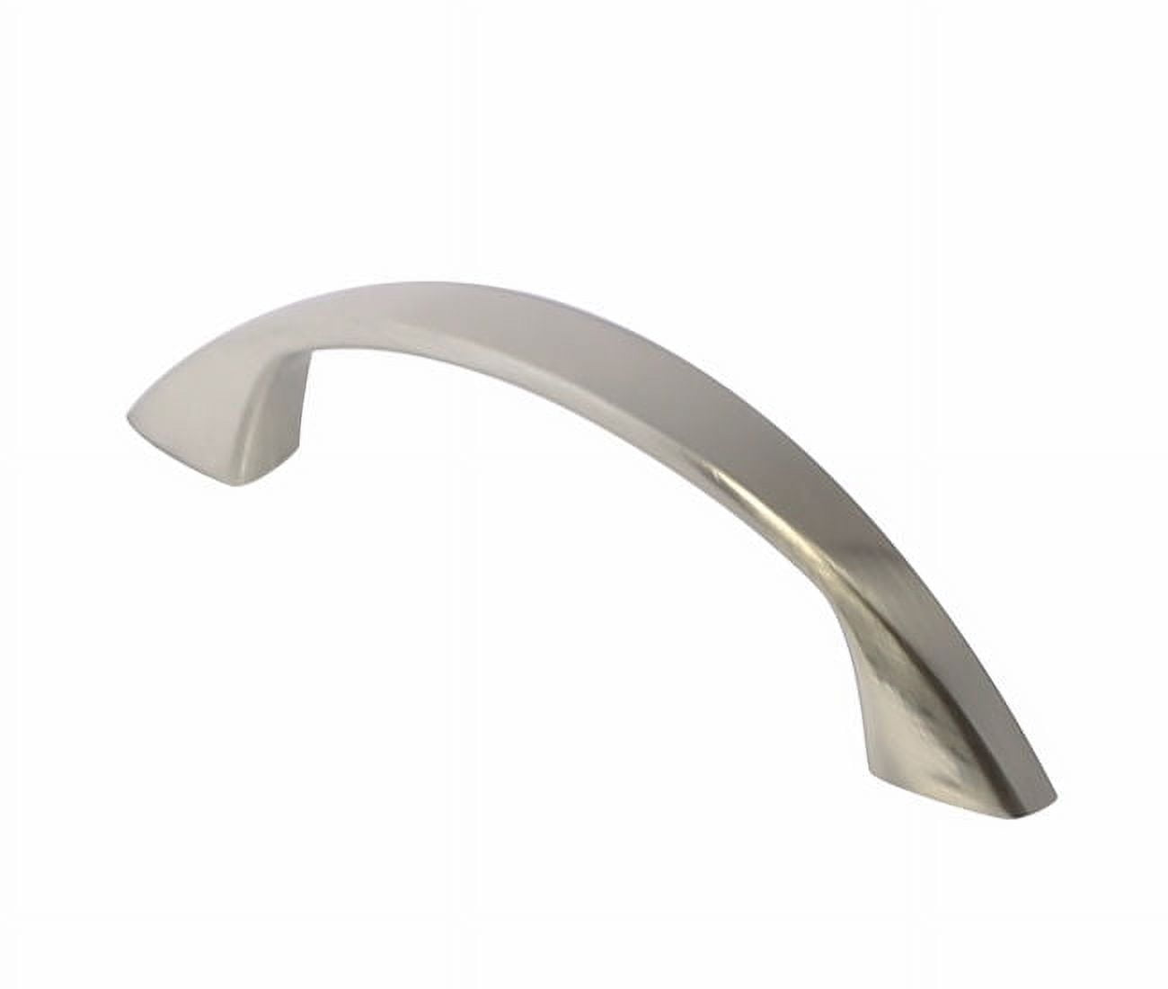 Brushed Nickel Arched Cabinet Pull with Mounting Hardware