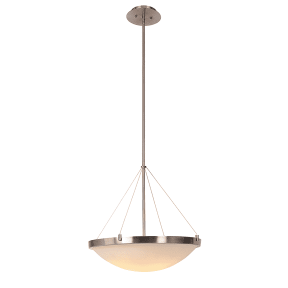 Design House 573139 Eastport Classic Contemporary 3-Light Indoor Dimmable Bowl Pendant with Frosted Glass in Satin Nickel