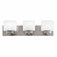 thumbnail image 1 of Design House Dove Creek 3 Light Dimmable Satin Nickel Vanity Light with Frosted Glass Shades, 1 of 20