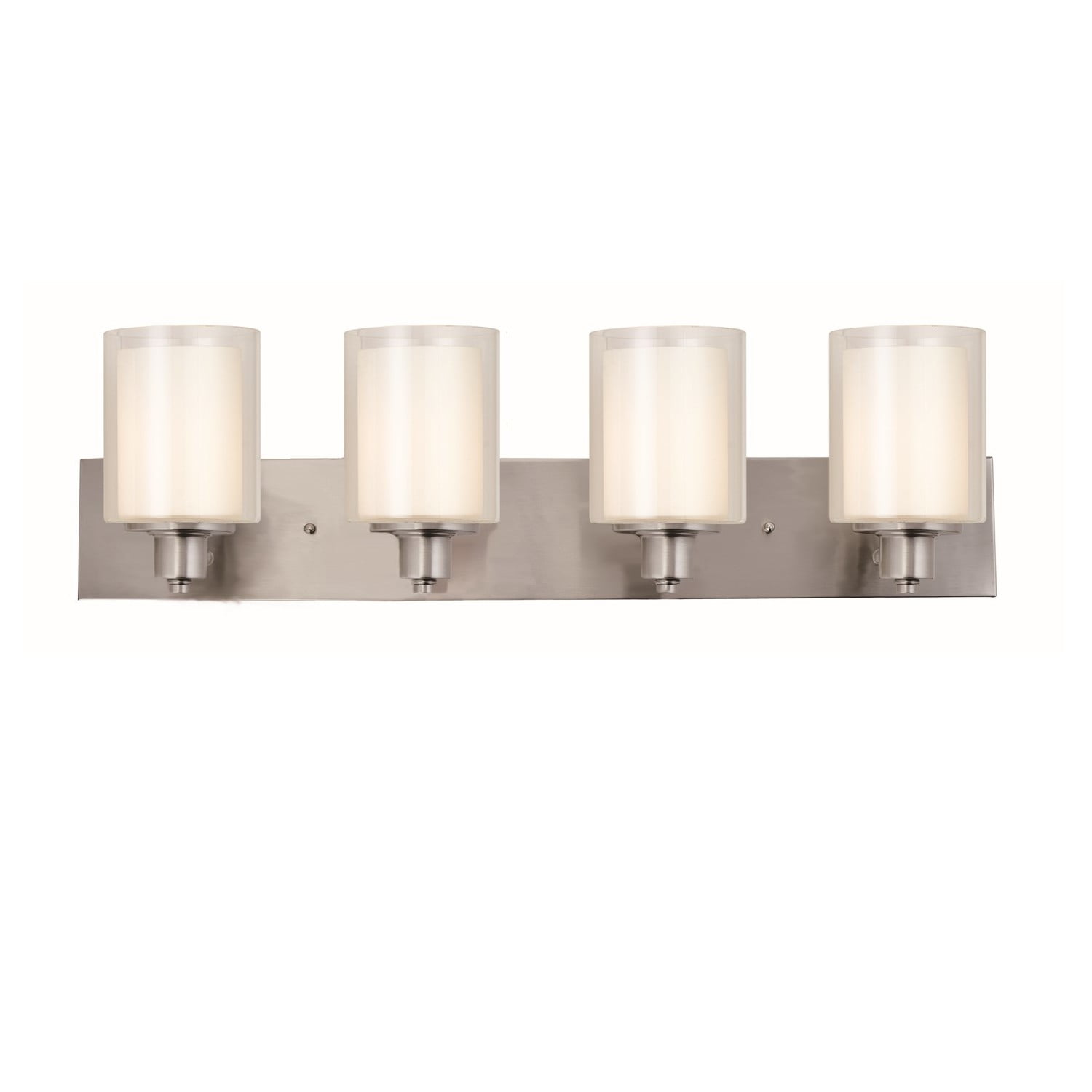 Design House Oslo Traditional 4-Light Indoor Dimmable Bathroom Vanity Light, Satin Nickel