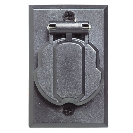 Design House 579722 Outdoor Electrical Outlet Replacement for Lamp Posts, Black