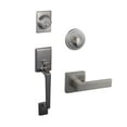 thumbnail image 1 of Design House Moderno Karsen Interior/Exterior 2-Way Entry Handleset, Satin Nickel, 1 of 14