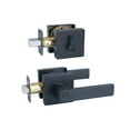 thumbnail image 1 of Design House Karsen Modern 2-Way Entry Door Lever and Single Cylinder Deadbolt in Matte Black, 1 of 5