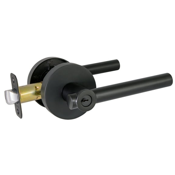 Design House 582619 Eastport Contemporary Entry Door Lever Matte Black