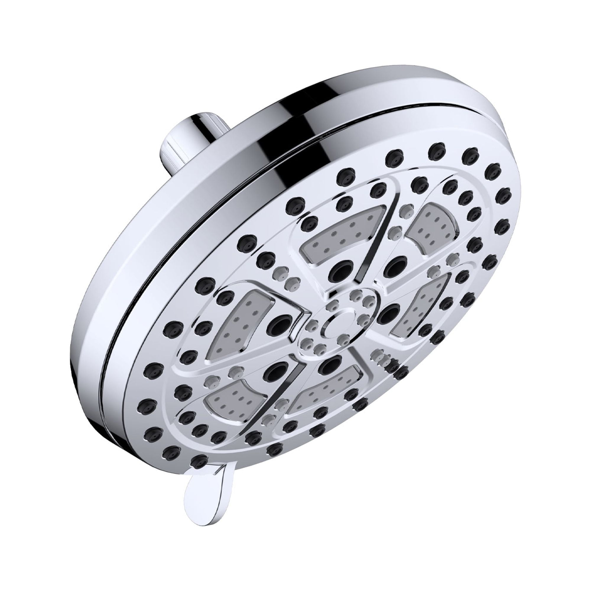 Mills Modern 7-inch Chrome 6-Function Wall Mounted Shower Head