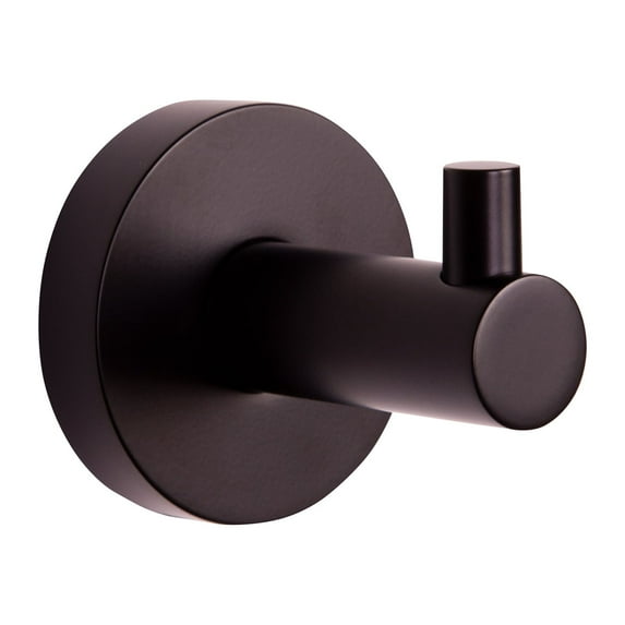 Design House Kelton Wall Mounted Robe Hook, Matte Black