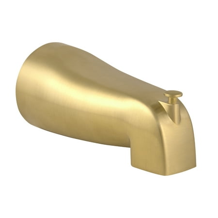 Design House Universal Slip-On Bath Tub Diverter Spout with Pull Up Control, Satin Gold