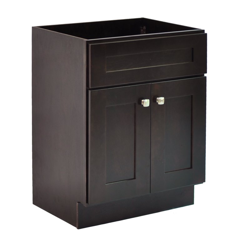 Design House 586982 Brookings 30x21 Unassembled Modern 2-Door Shaker  Bathroom Vanity Cabinet Only, Espresso