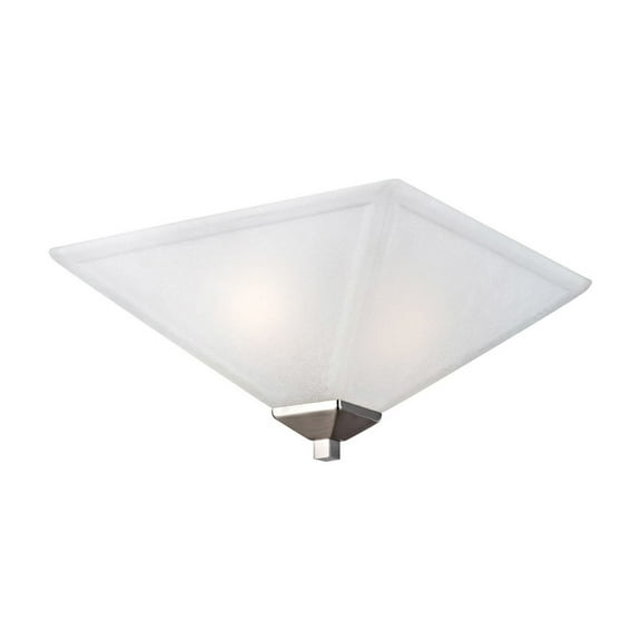 Design House WM058784 Torino Traditional 2-Light Indoor Dimmable Ceiling Light with Snow Glass for Bedroom Hallway Kitchen Dining Room, Satin Nickel