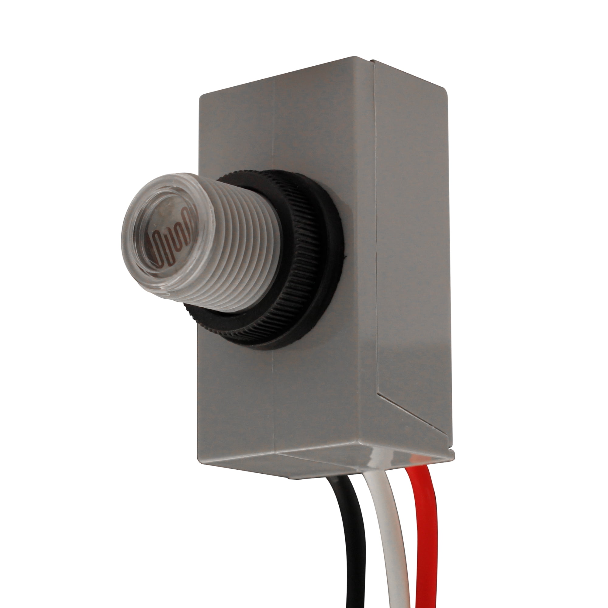 Gray Rectangular Outdoor LED Photocontrol Sensor
