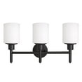 thumbnail image 1 of Design House Aubrey Transitional Matte Black 3-Light Indoor Dimmable Vanity Light with Frosted Glass, 1 of 23