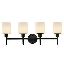 Design House Aubrey 4-Light Dimmable Indoor Bathroom Vanity Light with Frosted Glass