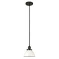 thumbnail image 1 of Design House Savannah Farmhouse 1-Light Indoor Dimmable Pendant Light, White/Matte Black, 1 of 19