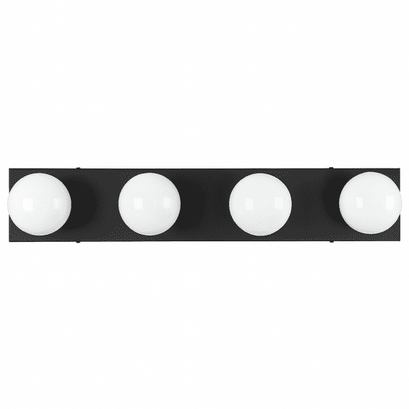 Design House Strip 4 Light Matte Black Dimmable Contemporary Strip Vanity Light