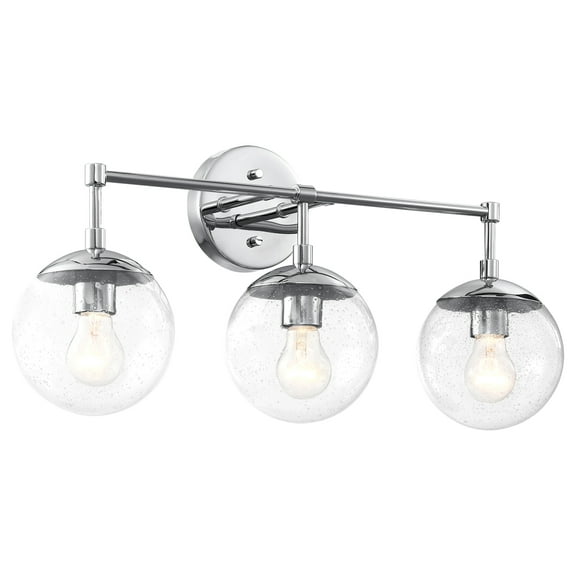 Design House Gracelyn Modern 3-Light Vanity Globe Light Fixtures, Polished Chrome
