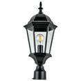 thumbnail image 1 of Design House Traditional Oak Creek Outdoor Post Top Light with Clear Glass, Textured Black Finish, 1 of 28