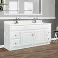 thumbnail image 1 of 61 Inch Solid Wood Bath Vanity with Top, Ready to Assemble, Ivory Swirl – Design House, 592766, 1 of 19