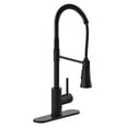 thumbnail image 1 of Design House 593889 Spencer Modern Single-Handle Chef Dual-Function Faucet for Kitchen, Matte Black, 1 of 19