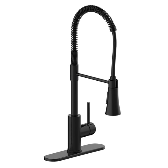 Design House 593889 Spencer Modern Single-Handle Chef Dual-Function Faucet for Kitchen, Matte Black