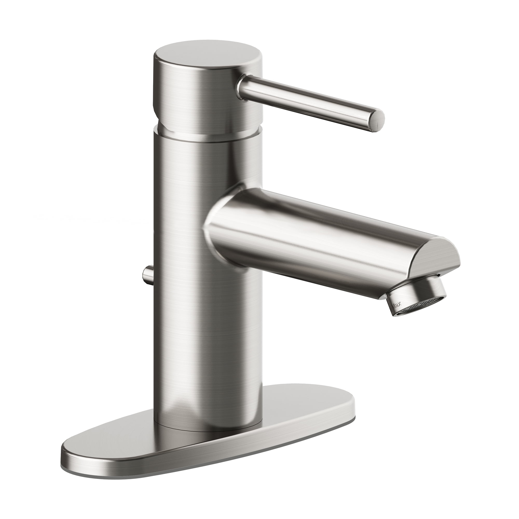 Satin Nickel Single Handle Bathroom Faucet with Ceramic Disc