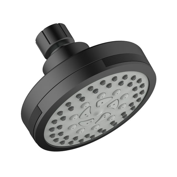 Design House Eastport II Modern 5-Function Bathroom Shower Head, Matte Black