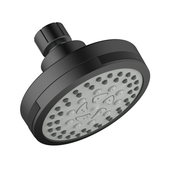 Design House Eastport II Modern 5-Function Bathroom Shower Head, Matte Black