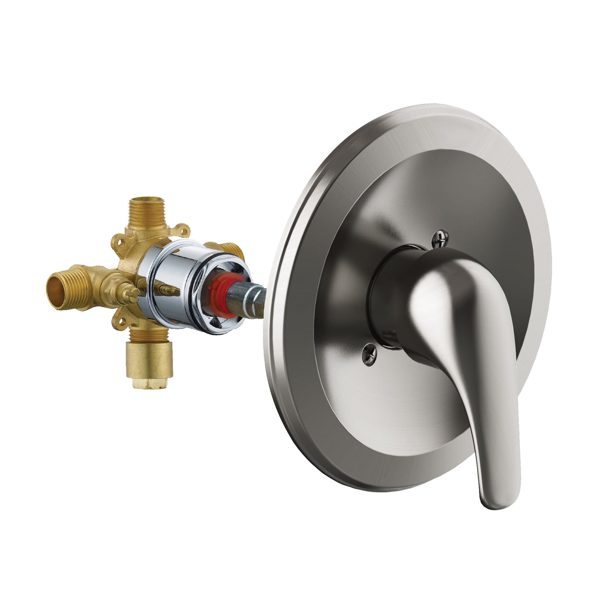 Design House 594903 Middleton II Transitional Single-Handle Shower Valve Trim with Escutcheon for Bathroom, Satin Nickel
