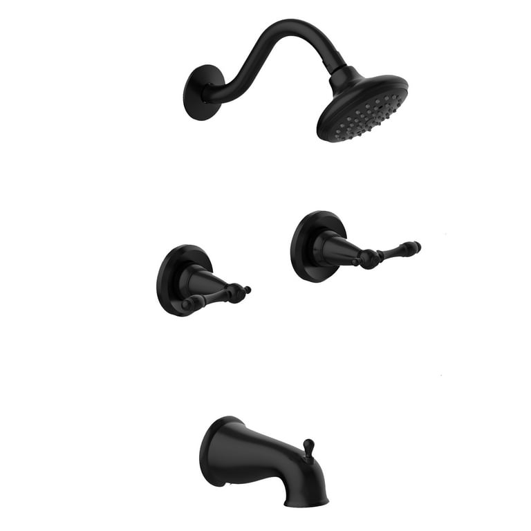 Oakmont 2-Handle 1-Spray Tub and Shower Faucet in Matte Black (Valve Included) Oakmont 2-Handle 1-Spray Tub and Shower Faucet in Matte Black (Valve Included)