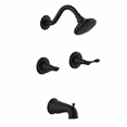 thumbnail image 1 of Design House Oakmont Classic Matte Black Bath and Shower Trim with Single-Function Shower Head, 2-Handle Faucet and Valve, 1 of 15