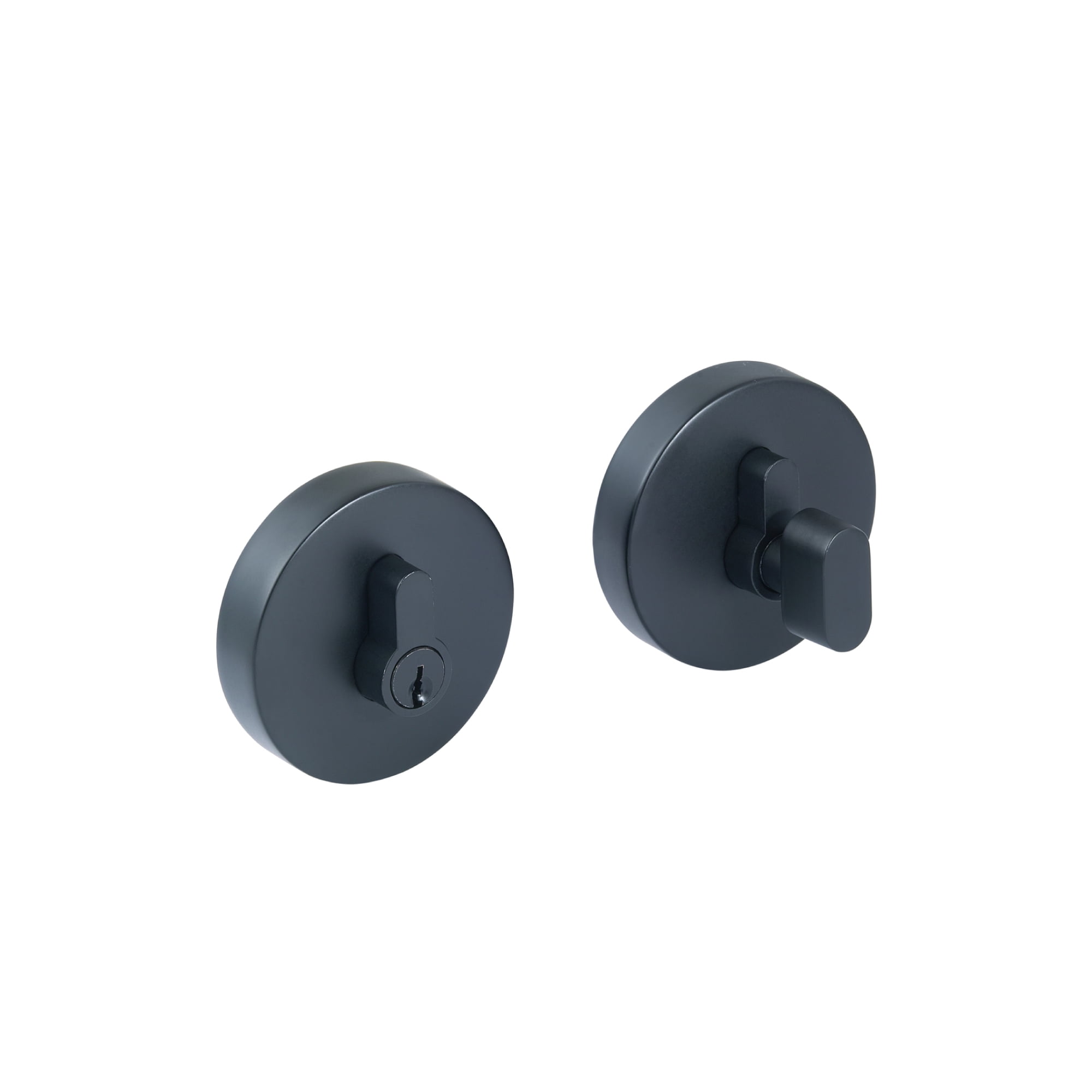 Matte Black Contemporary Single Cylinder Deadbolt
