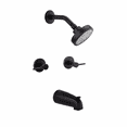thumbnail image 1 of Design House Eastport II Modern Matte Black Two-Handle Tub and Shower Faucet, 1 of 18