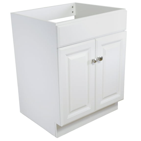 Design House Solid Wood Wyndham 24" Ready to Assemble 2-Door Bath Vanity Cabinet, White