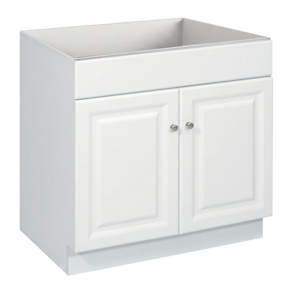 Design House Solid Wood Wyndham 30" Ready to Assemble 2-Door Bath Vanity Cabinet, White