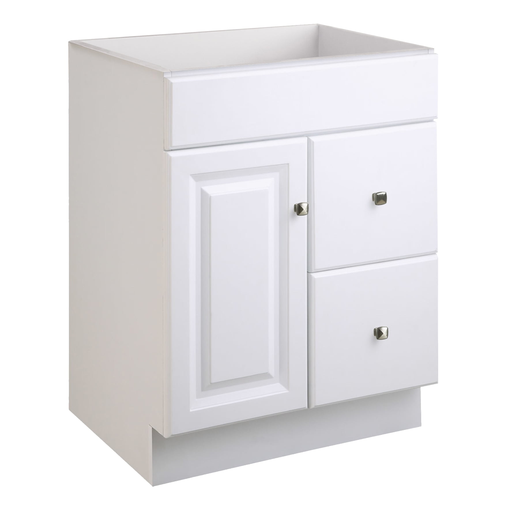 Wyndham 30-Inch White Solid Wood Freestanding Bathroom Vanity