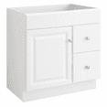 thumbnail image 1 of Design House Solid Wood Wyndham 30" Ready to Assemble 1-Door 2-Drawer Bath Vanity Cabinet, White, 1 of 14
