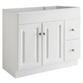 thumbnail image 1 of Design House Wyndham 36" Solid Wood Ready to Assemble 2-Door and 2-Drawer Bathroom Vanity Cabinet, White, 1 of 15