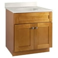 thumbnail image 1 of Design House Brookings 31" x 22" Ready to Assemble Shaker 2-Door Bath Vanity with Cultured Marble 4" Centerset Top, Modern Birch/Ivory Swirl, 1 of 25