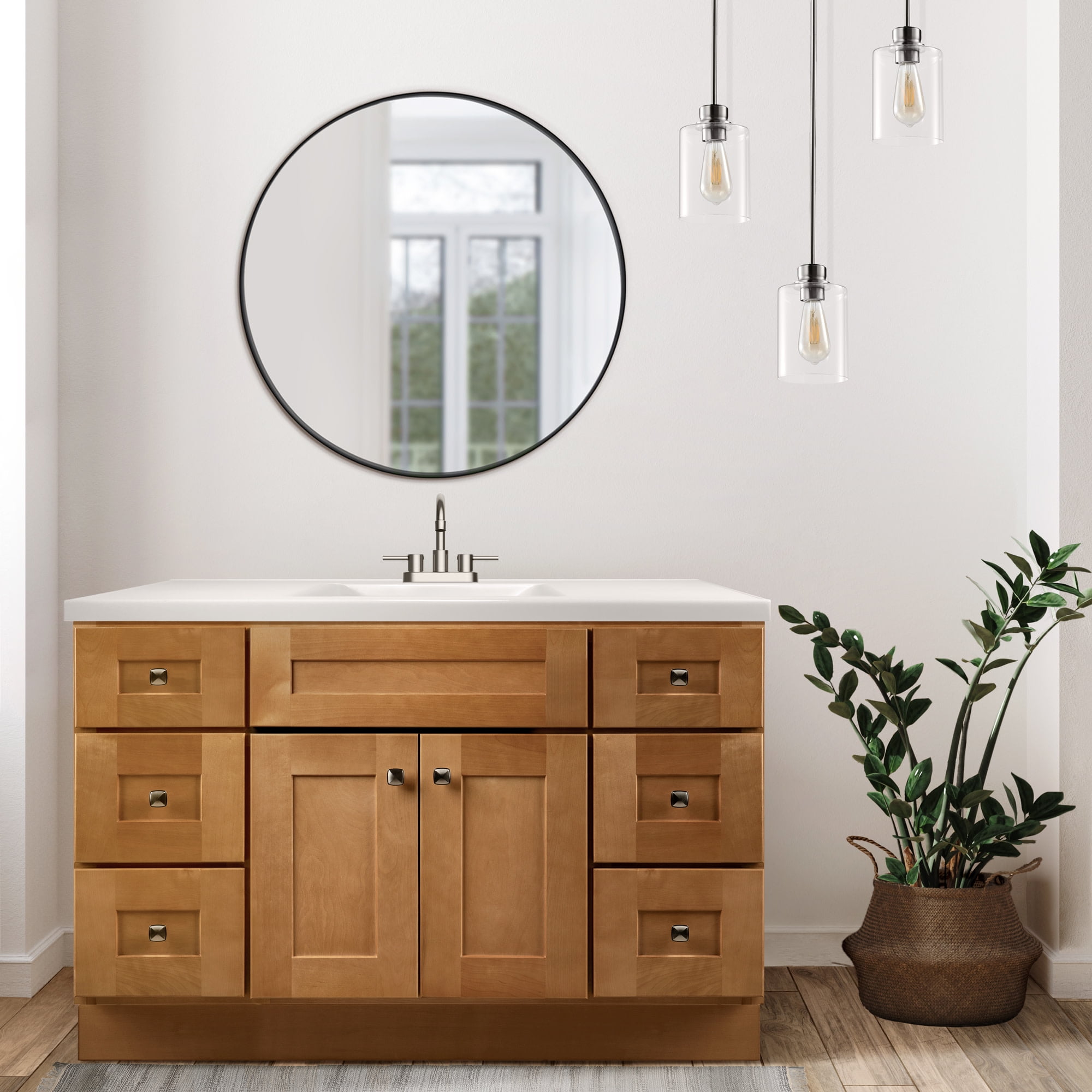 Brookings 48 Inch Modern Birch Freestanding Bathroom Vanity