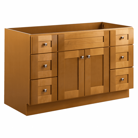 Design House Brookings 48" x 22" Ready to Assemble Solid Wood 6-Drawer Bath Vanity Cabinet, Modern Birch