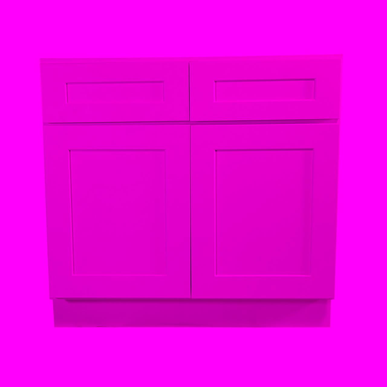 Brookings White Shaker Style Base Kitchen Cabinet with Drawers