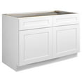 thumbnail image 1 of Design House Brookings Assembled Shaker Style Base Kitchen Cabinet (48" x 34.5" x 24"), Sherwin Williams® White, 1 of 24
