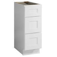 thumbnail image 1 of Design House Brookings Solid Wood Fully Assembled Shaker 3-Drawer Base Kitchen Cabinet (12 x 34.5 x 24), Sherwin Williams® White, 1 of 27