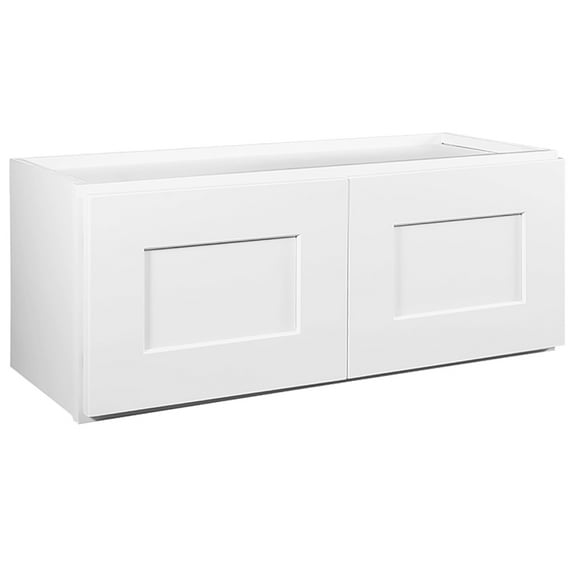 Design House Brookings Assembled Shaker Style Wall Kitchen Cabinet (30" x 12" x 12"), Sherwin Williams White