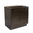 thumbnail image 1 of Design House Brookings Solid Wood Fully Assembled Shaker Style 2-Door Base Kitchen Cabinet (24" x 34.5" x 24"), Espresso, 1 of 18