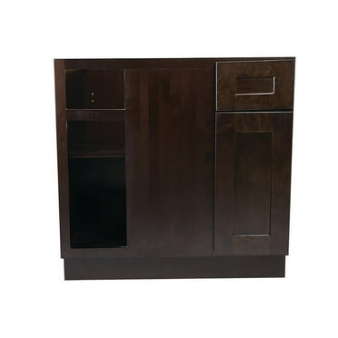 Design House 613802 Brookings Fully Assembled Shaker Blind Base Kitchen Cabinet 36x34.5x24, Espresso