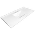 thumbnail image 1 of Design House Camilla II Modern 49" Single Bowl Vanity Top and Backsplash, Solid White, 1 of 18