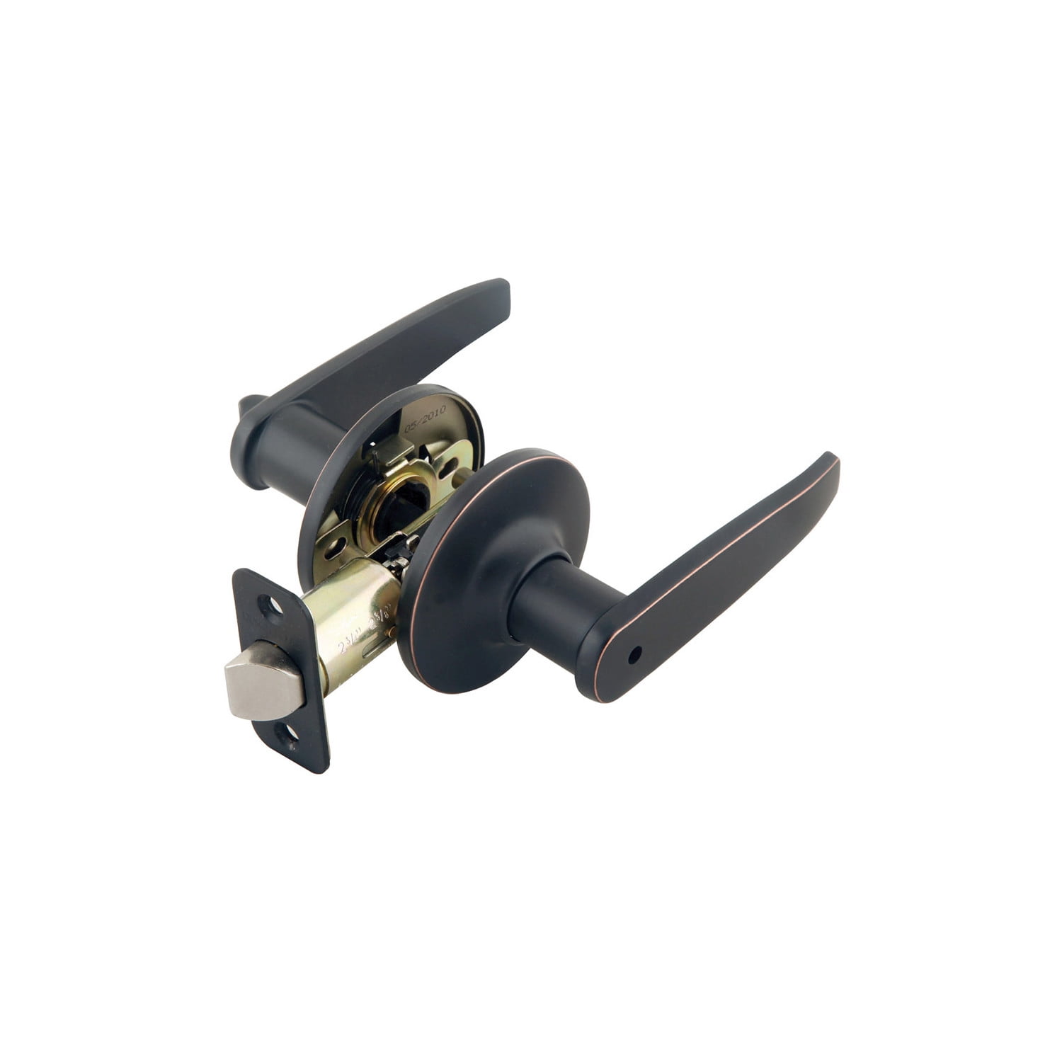Design House Delavan Privacy Bed and Bath Door Lever, Oil Rubbed Bronze