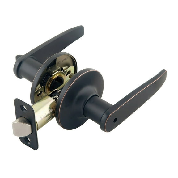 Design House Delavan Interior Bed/Bath Hall/Closet Privacy Door Handle, Oil Rubbed Bronze